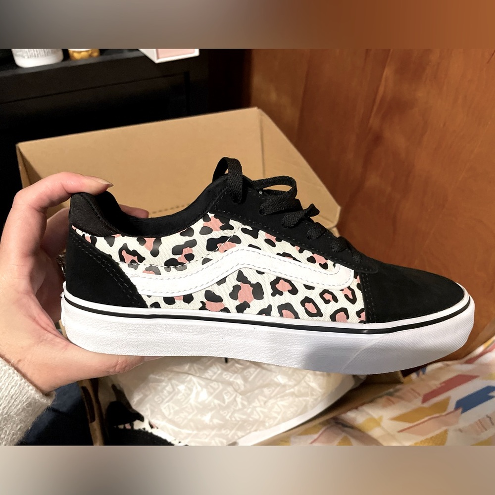 Cheetah Leather and Canvas Vans
